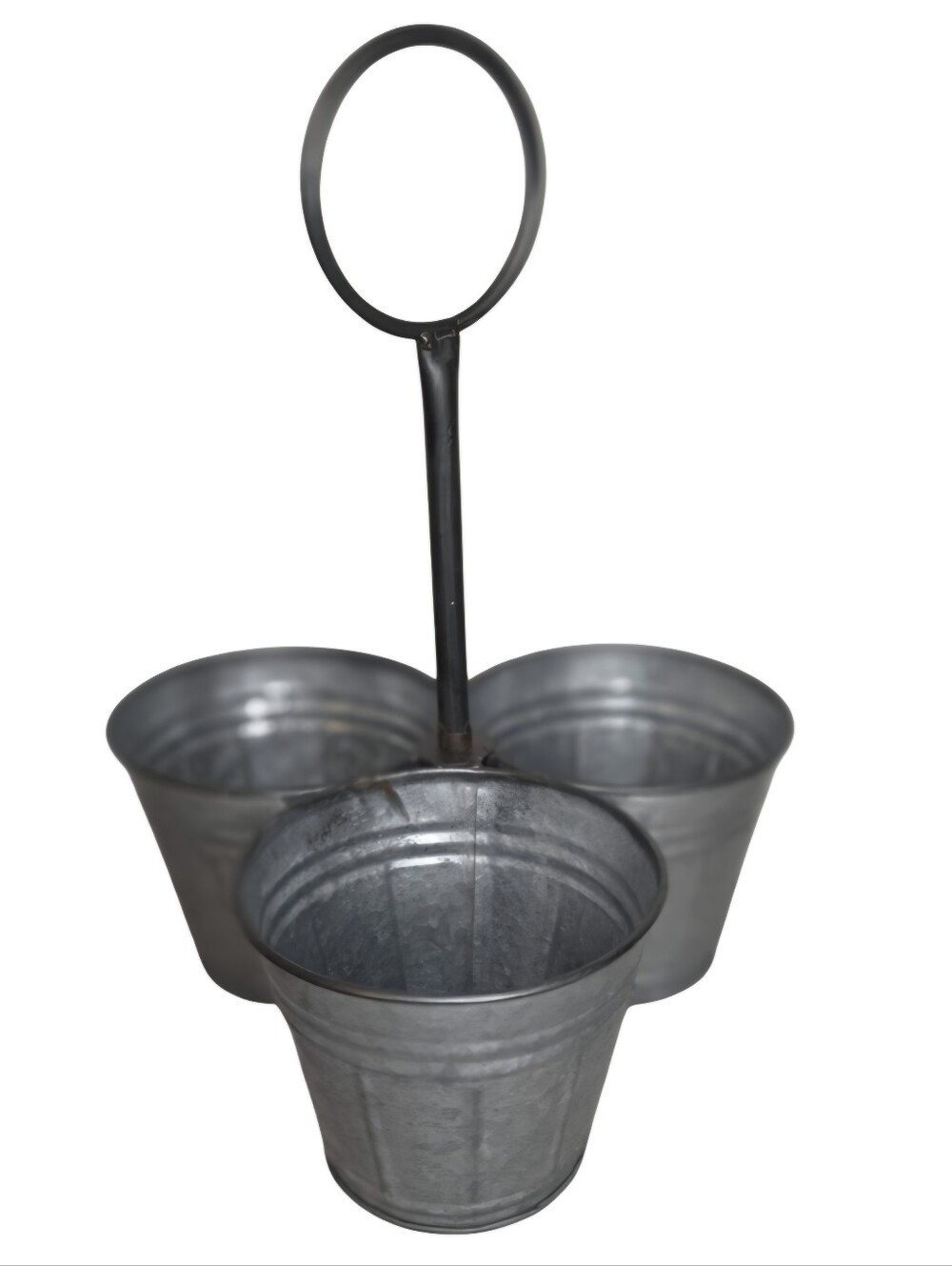 Ashland Floral Container Set of 3 Galvanized Metal Buckets